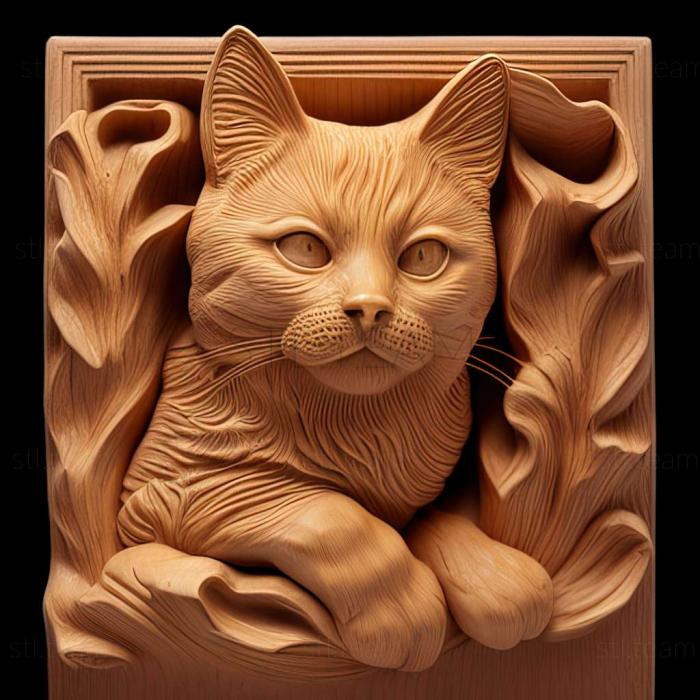 3D модель Мэнская кошка (STL)